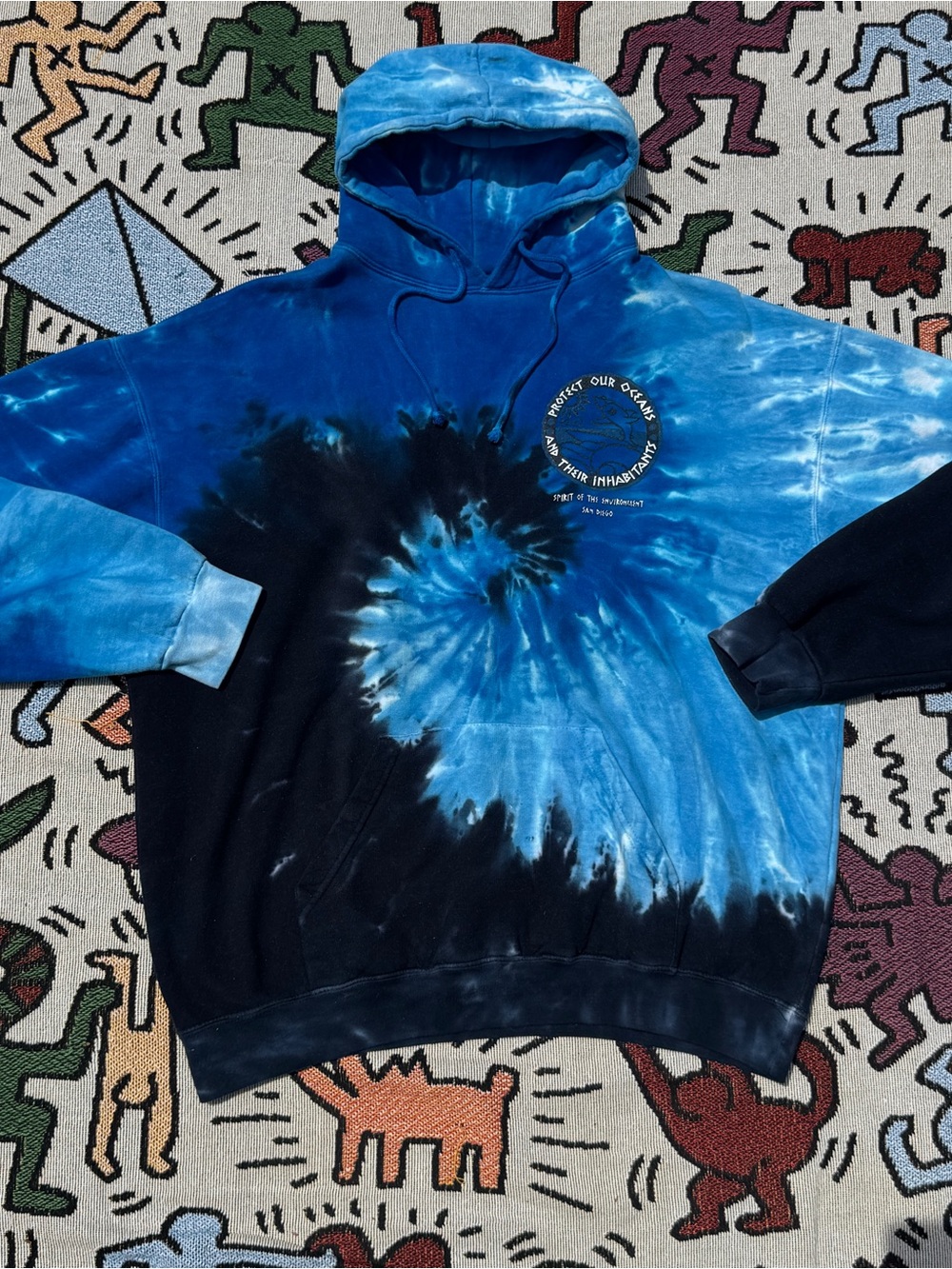 Vintage Tie-Dye Crewneck Hoodie